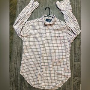 Polo by Ralph Lauren Pink and Navy Plaid Button-Down Shirt
